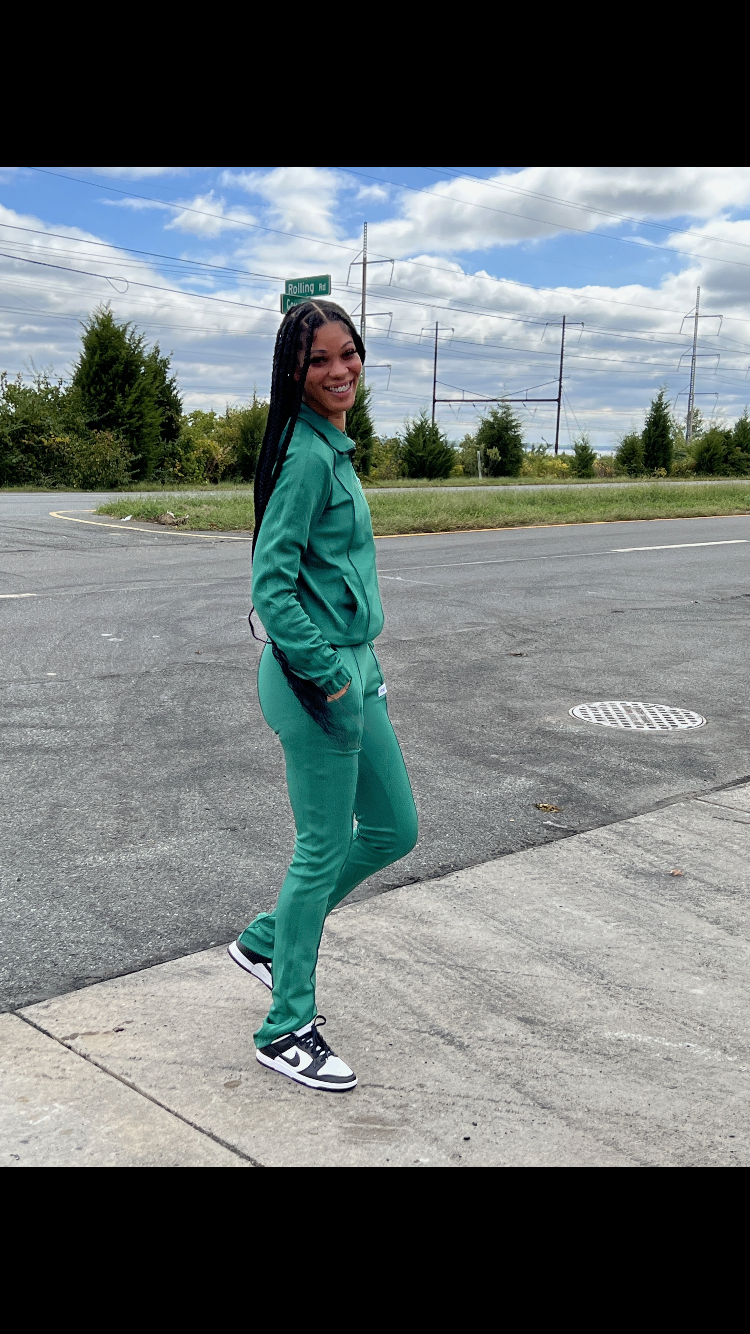 Tall Green Track Pants